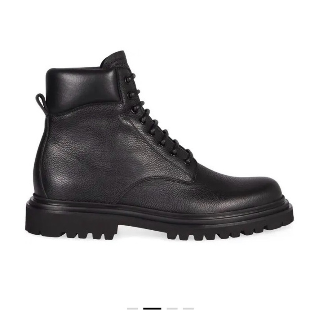 Dolce & Gabbana Black Leather Combat Boots EU 40 • New w/ Box